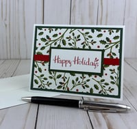 Image 3 of Happy Holidays Card Making Kit for Adults to DIY 6 Classic Christmas Greeting Cards