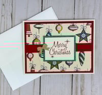 Image 2 of Merry Christmas Card Kit to DIY 6 Retro Style Holiday Greeting Cards