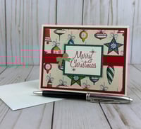 Image 3 of Merry Christmas Card Kit to DIY 6 Retro Style Holiday Greeting Cards