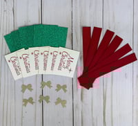 Image 5 of Merry Christmas Card Kit to DIY 6 Retro Style Holiday Greeting Cards