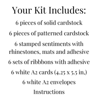 Image 2 of Nutcracker Ballet Christmas Card Making Kit to DIY 6 Festive Holiday Cards