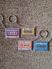 Image 2 of Stitched Keychains - Cassette Tape, Gameboy, DVD Logo, Tea 
