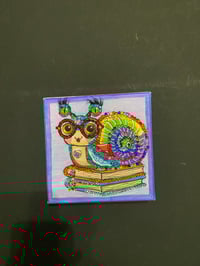 Image 3 of Mixed Media Painting Snail on top of Books