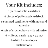 Image 10 of Christmas Bows Card Making Kit for Adults to DIY 6 Holiday Greeting Cards