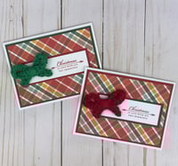 Image 2 of Christmas Bows Card Making Kit for Adults to DIY 6 Holiday Greeting Cards