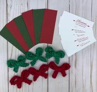 Image 5 of Christmas Bows Card Making Kit for Adults to DIY 6 Holiday Greeting Cards