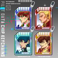 Image 1 of [Gundam] Pilot Data Chip Keychains