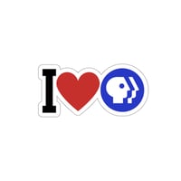 Image 1 of I Love PBS Die-Cut Stickers, Laptop Decals, Car Stickers, Gift for Teachers, Educational St-31588332