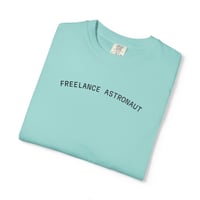 Image 9 of Embroidered Unisex T-shirt 'Freelance Astronaut' - Humorous and Stylish, Space Tee, Funny Tee, Astro