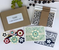 Image 1 of Classic Damask Card Making Kit for Adults to DIY 6 Floral Greeting Cards