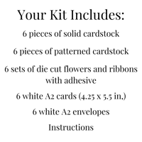 Image 12 of Classic Damask Card Making Kit for Adults to DIY 6 Floral Greeting Cards