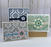 Image 2 of Classic Damask Card Making Kit for Adults to DIY 6 Floral Greeting Cards