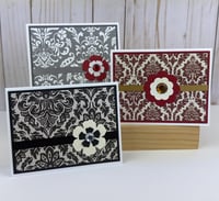 Image 3 of Classic Damask Card Making Kit for Adults to DIY 6 Floral Greeting Cards