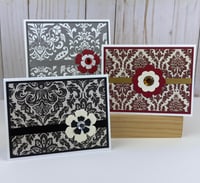 Image 10 of Classic Damask Card Making Kit for Adults to DIY 6 Floral Greeting Cards
