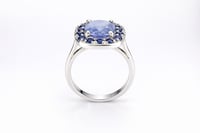 Image 3 of Double Sapphire Halo Ring