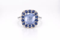 Image 4 of Double Sapphire Halo Ring