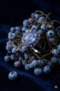 Image 6 of Double Sapphire Halo Ring