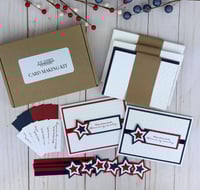 Image 1 of 4th of July Liberty Card Making Kit for Adults to DIY 6 Patriotic Greeting Cards