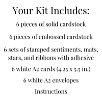 Image 10 of 4th of July Liberty Card Making Kit for Adults to DIY 6 Patriotic Greeting Cards
