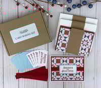 Image 1 of 4th of July Patriotic Card Making Kit for Adults to DIY 6 Greeting Cards