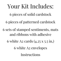 Image 9 of 4th of July Patriotic Card Making Kit for Adults to DIY 6 Greeting Cards