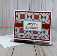 Image 3 of 4th of July Patriotic Card Making Kit for Adults to DIY 6 Greeting Cards