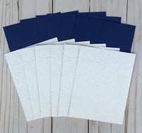 Image 4 of Blue and White Floral Card Kit to DIY 6 Embossed Flower Greeting Cards