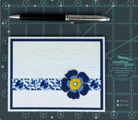 Image 8 of Blue and White Floral Card Kit to DIY 6 Embossed Flower Greeting Cards