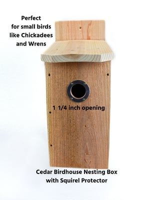Image of Chickadee Wren Cedar Nesting Box