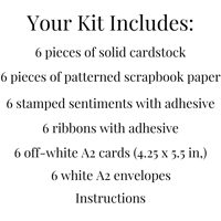 Image 9 of Pink Hydrangea Thank You Card Making Kit for Women to DIY 6 Floral Greeting Cards