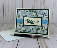 Image 4 of Blue Hydrangea Flower Card Making Kit for Adults to DIY 6 Floral Hello Greeting Cards