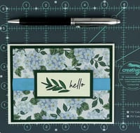 Image 7 of Blue Hydrangea Flower Card Making Kit for Adults to DIY 6 Floral Hello Greeting Cards