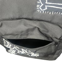 Image 2 of black crossbones patch backpack