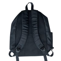 Image 4 of black crossbones patch backpack