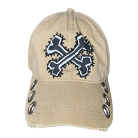 Image 1 of crossbones patch hat