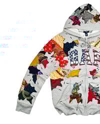 Image 3 of Re-worked 1 of 1 GAP Batik Patchworks Riot Hoodie Size M