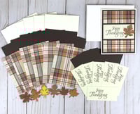 Image 1 of Thanksgiving Card Making Kits for Adults to DIY 6 Autumn Greeting Cards with Leaves