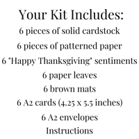 Image 9 of Thanksgiving Card Making Kits for Adults to DIY 6 Autumn Greeting Cards with Leaves