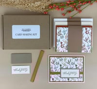 Image 1 of Thanksgiving Card Making Kits for Adults to DIY 6 Autumn Fall Leaves Greeting Cards