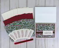 Image 1 of Merry Christmas Card Making Kit for Adults to DIY 6 Winterberries Holiday Cards