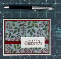 Image 7 of Merry Christmas Card Making Kit for Adults to DIY 6 Winterberries Holiday Cards