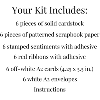 Image 9 of Merry Christmas Card Making Kit for Adults to DIY 6 Winterberries Holiday Cards