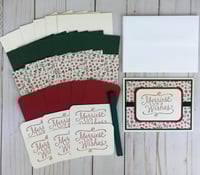 Image 1 of Christmas Card Making Kit for Adults to DIY 6 Holiday Greeting Cards