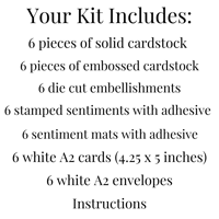 Image 10 of Holiday Card Making Kit for Adults to DIY 6 Embossed Seasons Greetings Reindeer Cards