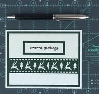 Image 8 of Holiday Card Making Kit for Adults to DIY 6 Embossed Seasons Greetings Reindeer Cards