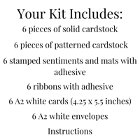 Image 9 of Merry Christmas Card Making Kit for Adults to DIY 6 Wreath Holiday Cards
