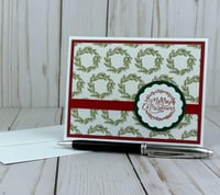 Image 3 of Merry Christmas Card Making Kit for Adults to DIY 6 Wreath Holiday Cards