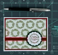 Image 7 of Merry Christmas Card Making Kit for Adults to DIY 6 Wreath Holiday Cards
