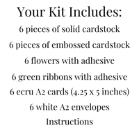 Image 9 of Floral Christmas Card Making Kit for Adults to DIY 6 Embossed Flower Holiday Cards