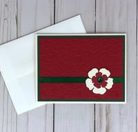 Image 2 of Floral Christmas Card Making Kit for Adults to DIY 6 Embossed Flower Holiday Cards
